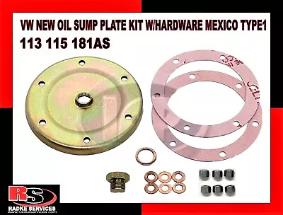 Vw New Oil Sump Plate Kit W/hardware Mexico Type1 Bug Type 2 Bus Ghia Radke • $23.16