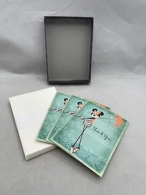 Hallmark Stationery Disney Retro Minnie Mouse 3 Thank You Notes Envelopes • $9.99