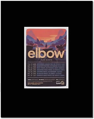 £7.49 • Buy Elbow - Little Fictions UK Tour 2017 - 8 X 10 Matted Mounted Magazine Artwork