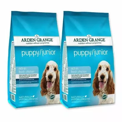 £53.99 • Buy Arden Grange Puppy Junior Fresh Chicken 12kg Bulk Deal