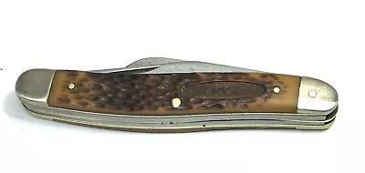 VINTAGE KA-BAR 1081  3 Blade POCKET KNIFE USA. Has Snap On All Blades • $27.20