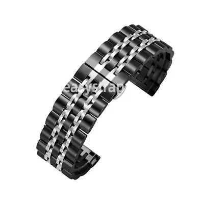 New 20mm 22mm Solid Bracelet Stainless Steel Replacement Metal Watch Strap Band • $13.98