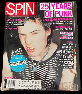 Spin Magazine Sid Vicious Sex Pistols Punk Ramones Clash Issue May 2001 Vtg • $8.99