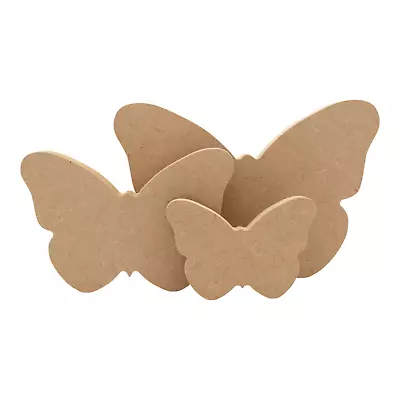 Freestanding MDF Butterflies 18mm Thick Wooden Shape Craft 10cm - 20cm Set • £3.08