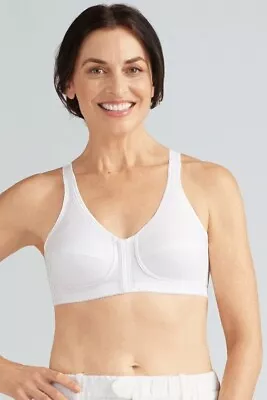 NIB! Amoena Sz 38C Greta FRONT BACK Closure Wire Free Mastectomy Bra 2124 White • $24.99