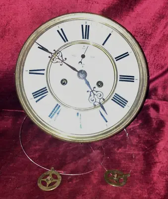 Nice Striking Vienna Clock Movement With Enamel Dial • $107.31