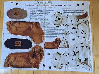 Fabric Sewing Panel Dalmatian & Dachshund Dog Pillows Doorstop By Patty Reed • $17.99