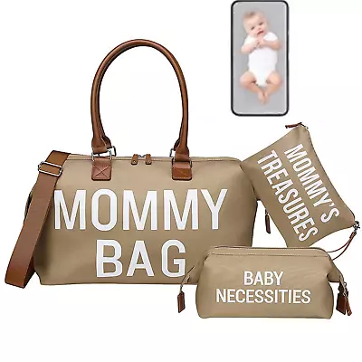 Large Mommy Diaper Tote Bag With 2 Organizers Hospital Bag Travel Bag • $18.52