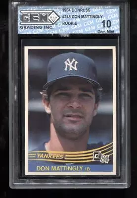 Don Mattingly RC 1984 Donruss #248 New York Yankees Rookie GEM MINT 10 • $149.99