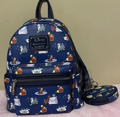 Sale! Loungefly Disney Princess Dogs All Over Mini Backpack And Coin Purse NEW • $69