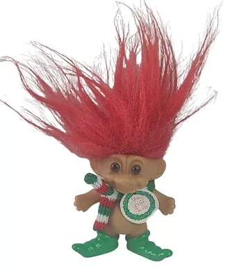 Vintage Merry Little Troll Russ 3  Christmas ELF Troll Santa's Elf RED Hair • $7.99