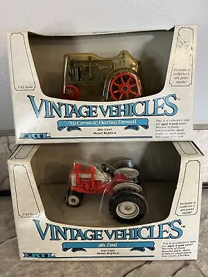 Ertl Vintage Vehicles 1/43 ~ 981 Ford Tractor And McCormick Deering Farmall • $15