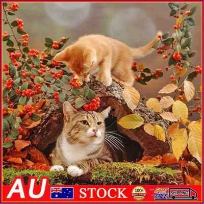$13.99 • Buy 5D DIY Full Drill Diamond Painting Cat Embroidery Craft Kits Bedroom Wall Art