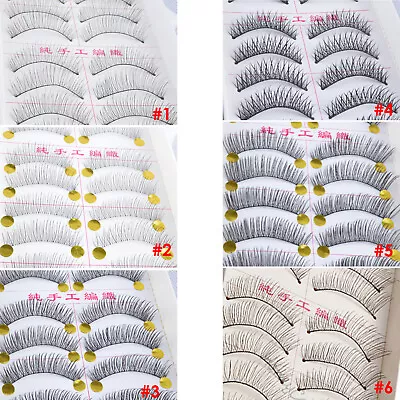 $8.99 • Buy 10 Pairs False Eyelashes Long Natural Handmade Fake Lashes Extension