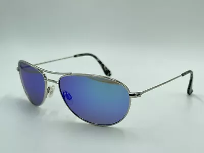 MAUI JIM BABY BEACH MJ245-17 Silver Titanium Blue Hawaii POLARIZED AUTHENTIC • $85