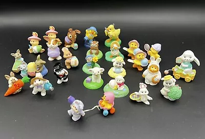 VTG Hallmark Merry Miniatures Easter Bunnies Chicks Lamb Figurines  25+ Pcs • $25