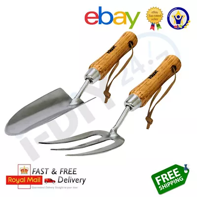 Rolson Heavy Duty Stainless Steel Garden Hand Trowel & Fork  Planting Tool • £9.99