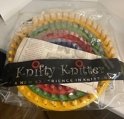 $12.95 • Buy Original Provo Craft Knifty Knitter Round Loom Set Of 4 Multi-colored In Bag