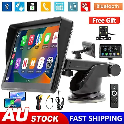 7  Portable Wireless Apple Carplay Android Auto Car Stereo Radio Bluetooth W/CAM • $65.99