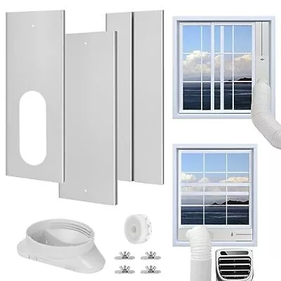 Portable Air Conditioner Window Vent Kit With Coupler Adjustable Vertical Or  • $38.41