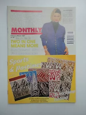 £3 • Buy Machine Knitting Monthly Magazine. Patterns/Charts/Adults/Kids/Toys  Feb 1997.