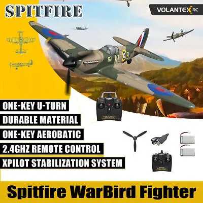 2.4G 4CH 6Axis Gyro Volantex WW2 Spitfire WarBird RC Airplane 1Key Aerobatic RTF • $99.99