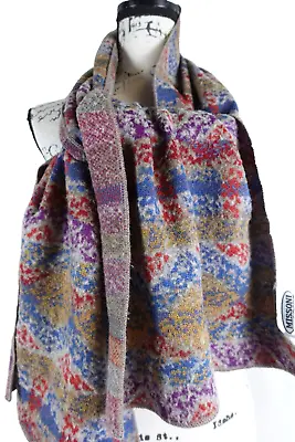 Missoni Sport Wool Scarf Italy Colorful Warm Inviting 18  X 66  Casual Geometric • $52.49