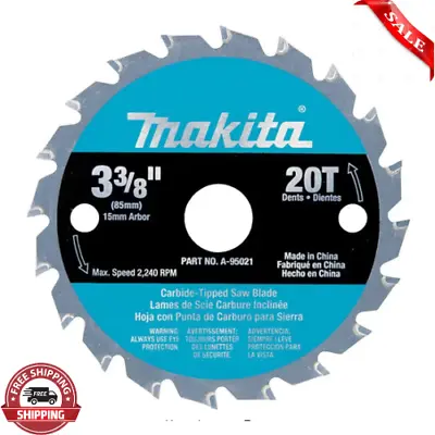 3-3/8 In. 20 Tpi Carbide-tipped Circular Saw Blade For Sh01w | Makita Purpose • $25.60