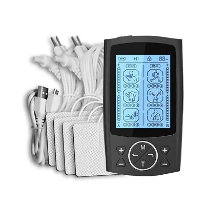 24 Modes Tens Unit Muscle Stimulator Machine Pulse Massager Therapy Pain Relief • $27.99
