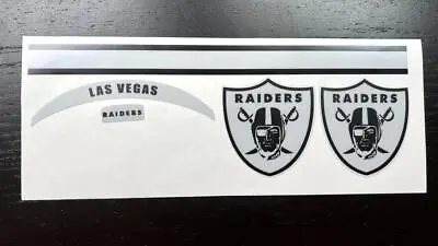 Las Vegas Raiders Matte Black & Grey Mini Football Helmet Decal Set • $25