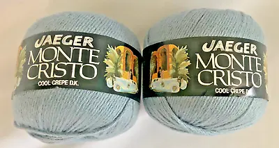 Jaeger Monte Cristo Yarn Cool Crepe DK Grayish Blue Lot Of 2 • $8.99