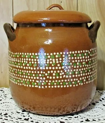 Tlaquepaque Ollas De Barro Mexican Red Clay Bean Pot 5 Quarts • $44.99