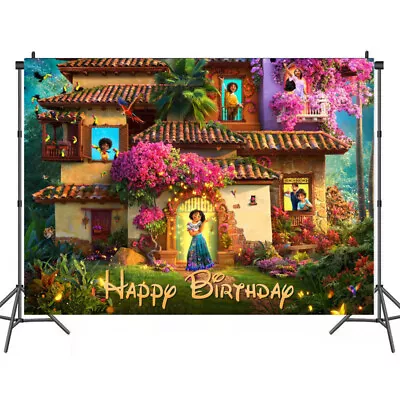 100*150cm Encanto Magic House Birthday Backdrop Girls Party Decorate Background • $17.99