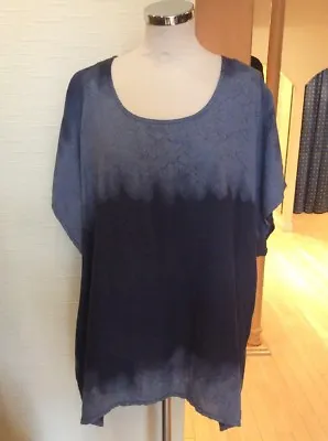 Eden Rock Top Size XS/S BNWT Blue And Navy Linen RRP £76 Now £34 • £34