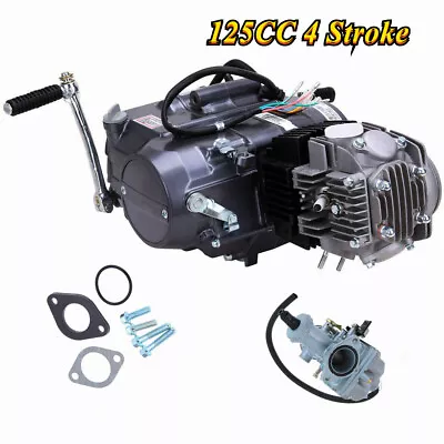 125CC Single Cylinder 4-speed Manual Clutch Dirt Bike Engine Motor Complete Kit • $232.76