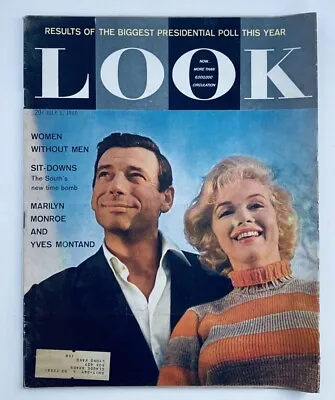 VTG Look Magazine July 5 1960 Vol 24 No. 14 Marilyn Monroe & Yves Montand • $29.95