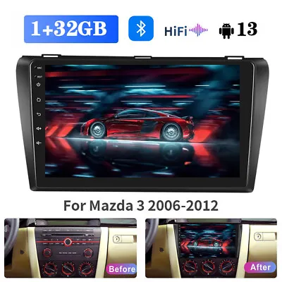 9  Android 13 Para Mazda 3 2006-2012 Car Radio Estéreo GPS Navi Wifi Head Unit • $146.99