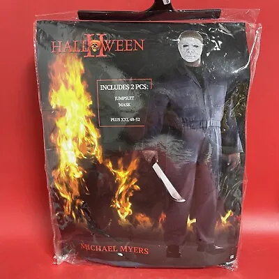 Michael Myers Halloween Costume Adult XXL 48-52 New Cosplay Mask Jumpsuit  • $22