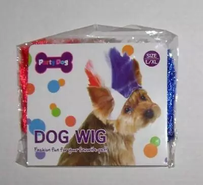 SimplyShe Red White & Blue Mohawk Wig L/XL Dog Party Halloween July 4th NIP • $4.99