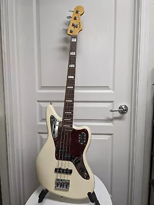 2014 Fender American Standard Jaguar Bass Guitar Olympic White  • $1899.99