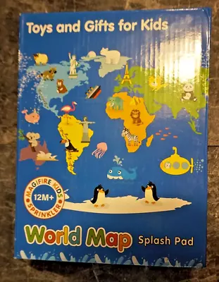 World Map Splash Pad And Wading Pool For Kids 67'' Inflatable NEW NIB • $24.99