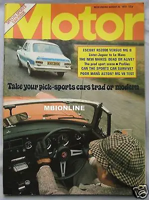 Motor Magazine 25/8/1973 Featuring Ford Escort RS200 MGB Test Lister-Jaguar • $18.64