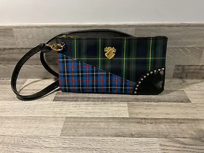 Mac Vintage Scottish Tartan Plaid Shoulder/clutch Make Up Bag • £5.99