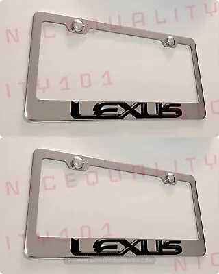 2X 3D Lexus Stainless Steel Chrome Finished License Plate Frame Holder • $25