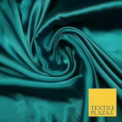 OVER 40 COLOURS - Fine Silky Soft Charmeuse Satin Dress Fabric Draping Lining • £5.99