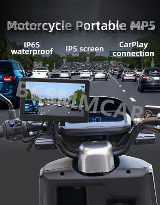 7inch Touch Screen Motorcycle Navigator Carplay Android Auto Driving Recorder • $140.71