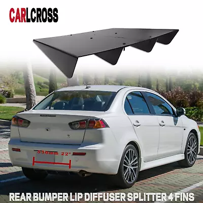 22 X20  Car Rear Bumper Lip Diffuser Splitter  4 Fins For Mitsubishi New Black • $35.90