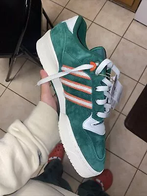 Adidas Rivarly Low Men's Size 10.5 Sneaker Shoe University Of Miami Hurricanes • $60.45