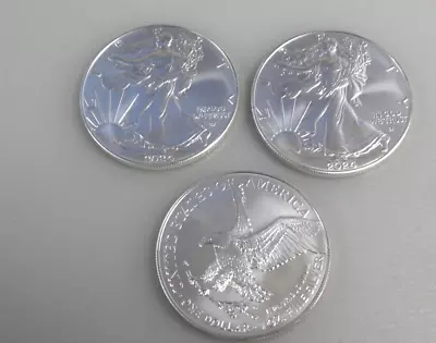 Lot Of 3 Silver 2024 American Eagle 1 Oz. Fine .999 US Oz Coins • $104.83