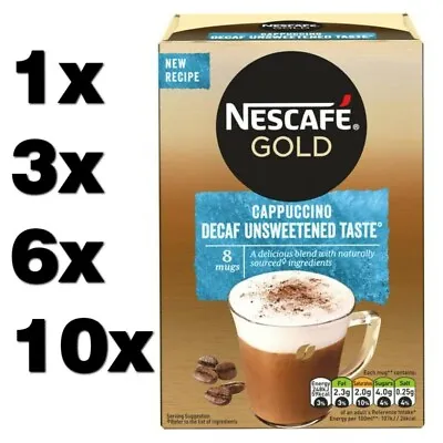 £0.99 • Buy NESCAFE GOLD CAPPUCCINO DECAF UNSWEETENED Instant Coffee (1 To 80 Sachets) Cheap